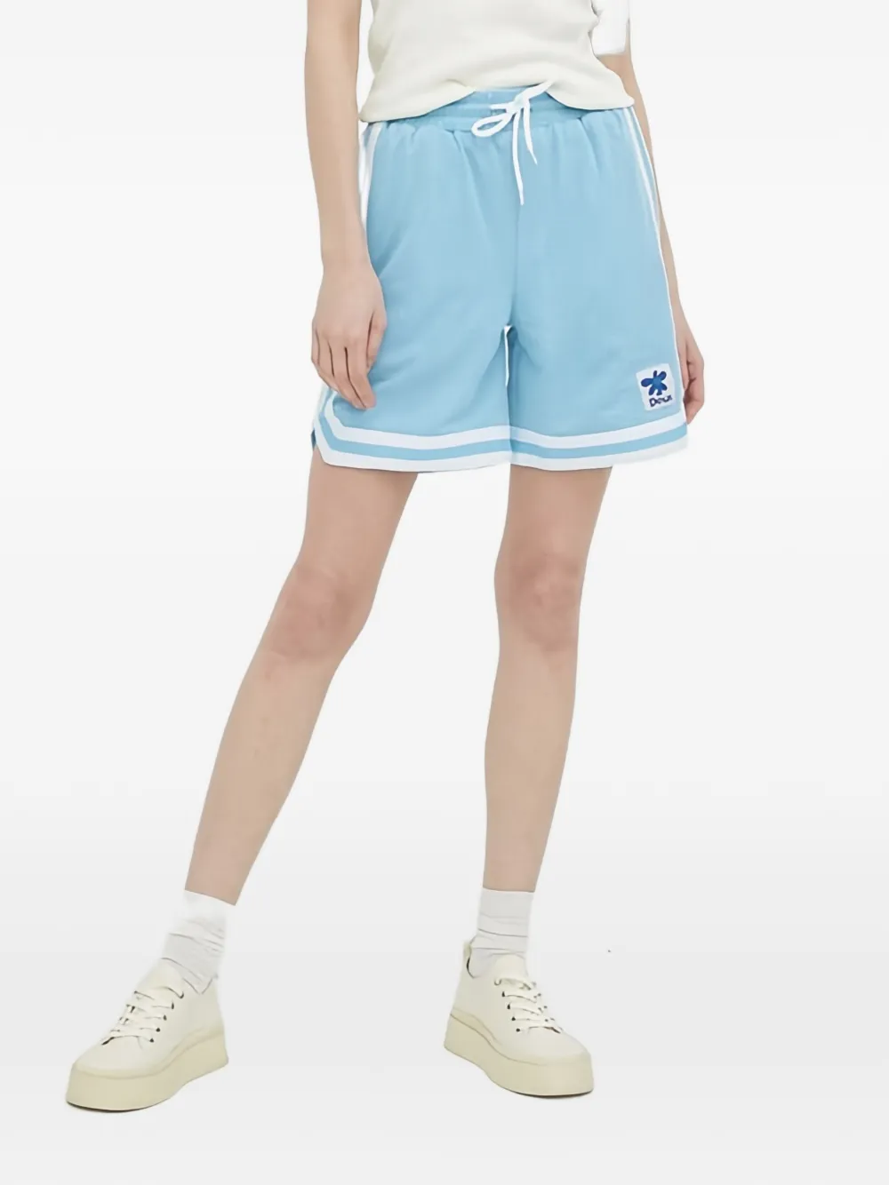 Deus Ex Machina stripe drawstring shorts - Blu