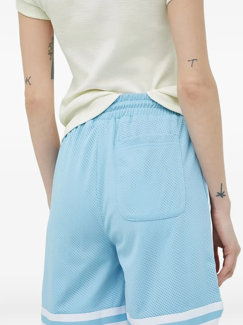 Deus Ex Machina Gestreepte shorts met trekkoord Blauw