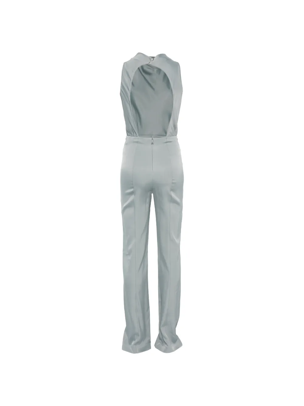 Patrizia Pepe Satijnen jumpsuit met uitgesneden details Grijs