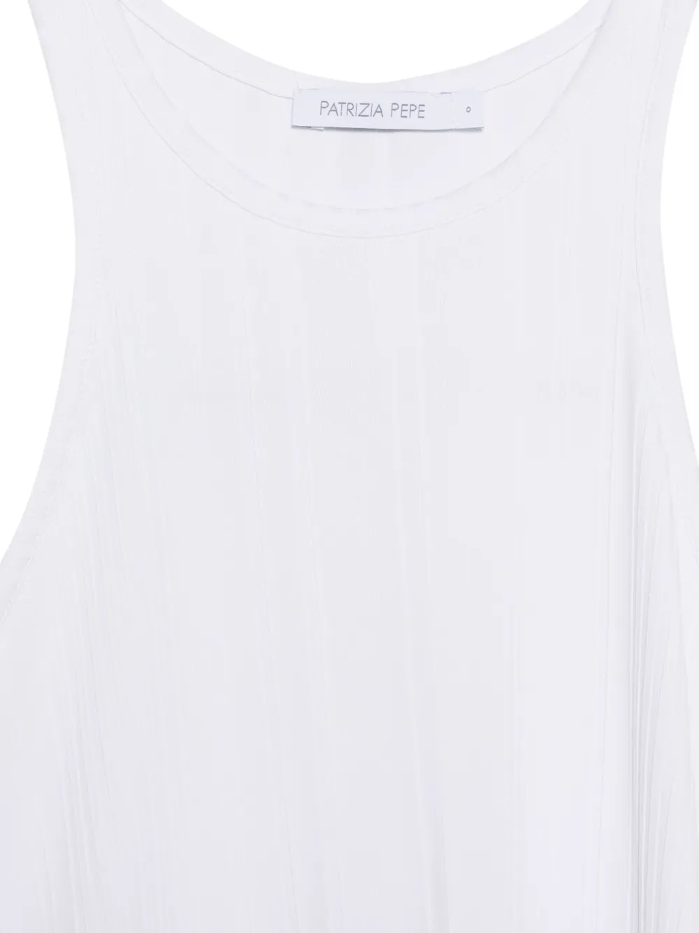 Patrizia Pepe Geribbelde racerback tanktop Wit
