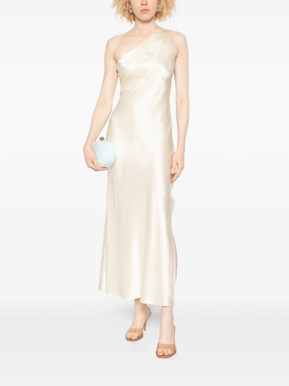 Patrizia Pepe Asymmetrische midi-jurk Beige