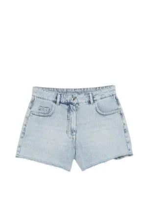 GANNI デニムショーツ 24 GANNI バイカラー デニムショーツ | グリーン | FARFETCH JP