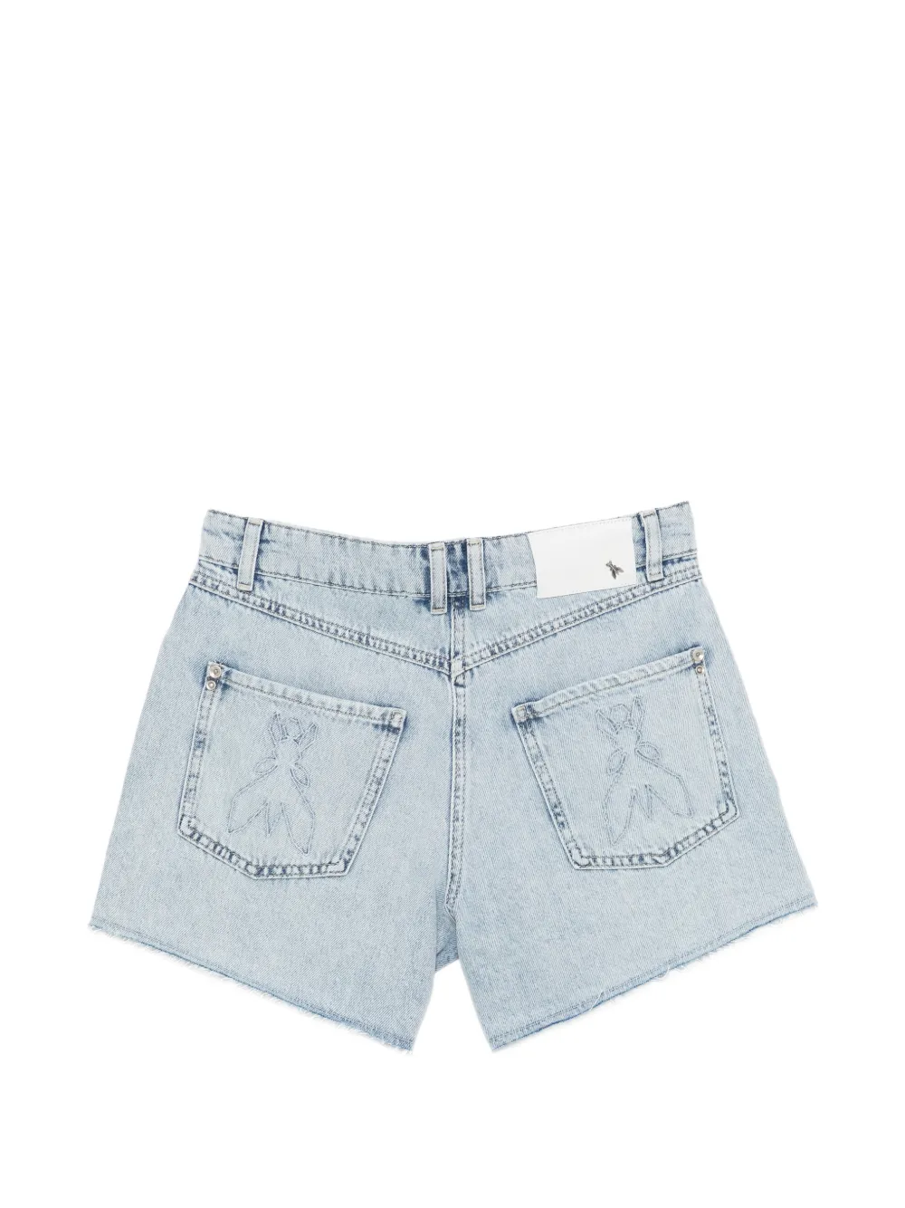 Patrizia Pepe Shorts met franje afwerking Blauw