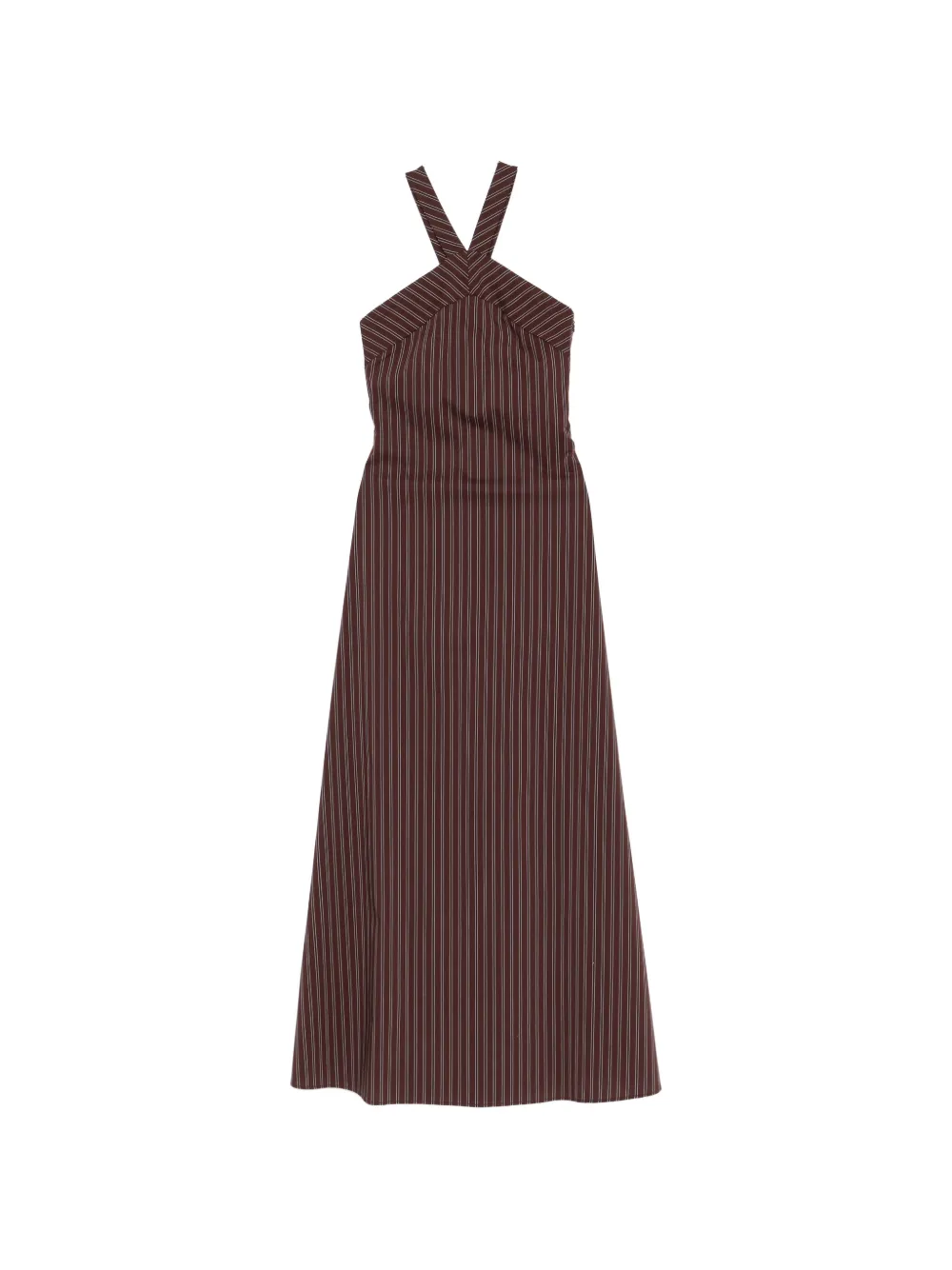 Patrizia Pepe pinstripe-pattern maxi dress - Marrone