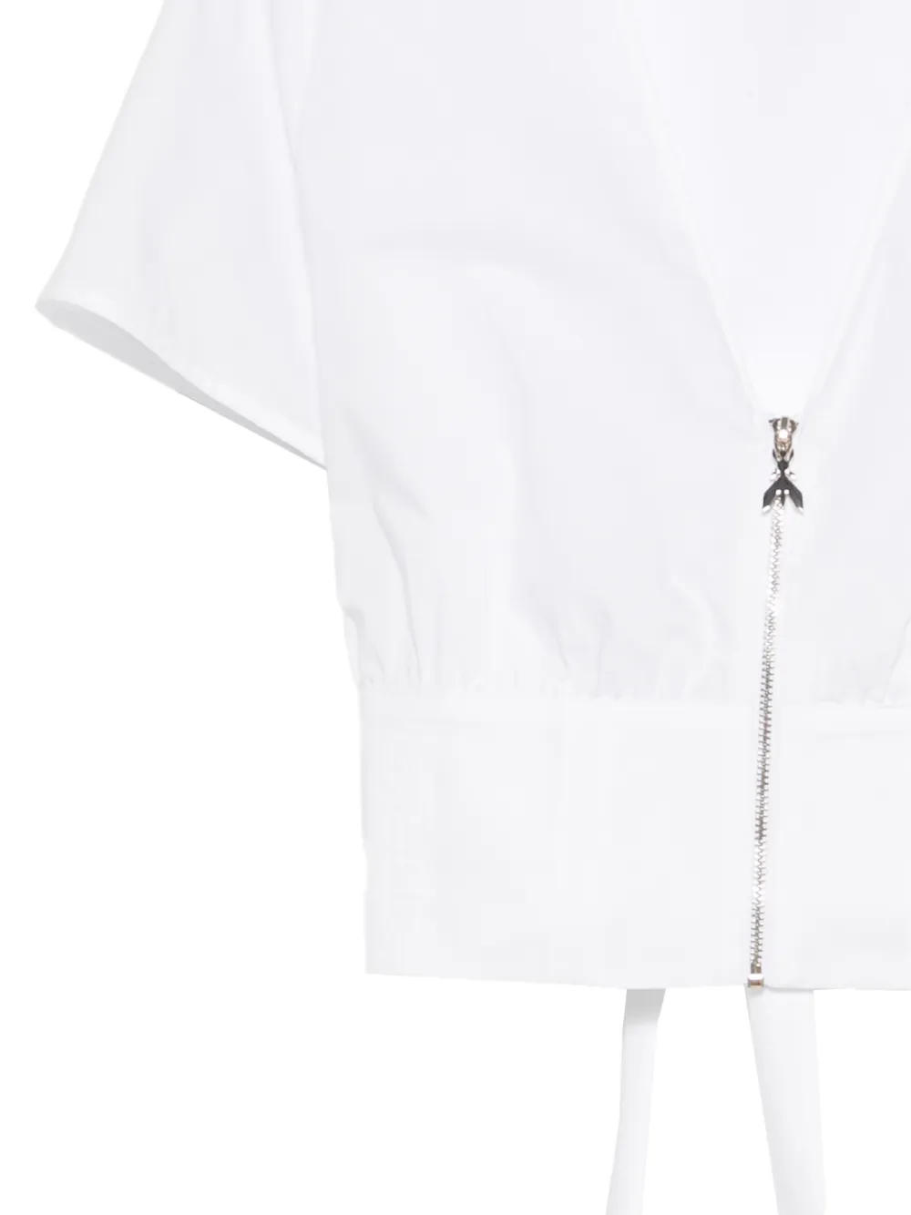 Patrizia Pepe Cropped top met rits Wit