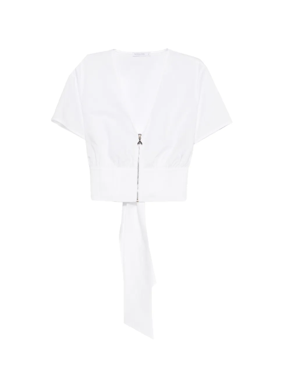Patrizia Pepe zip-fastening cropped top - Bianco