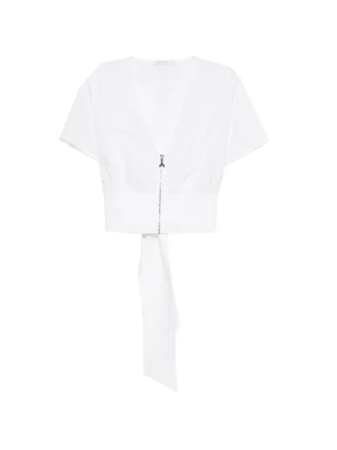 Patrizia Pepe zip-fastening cropped top