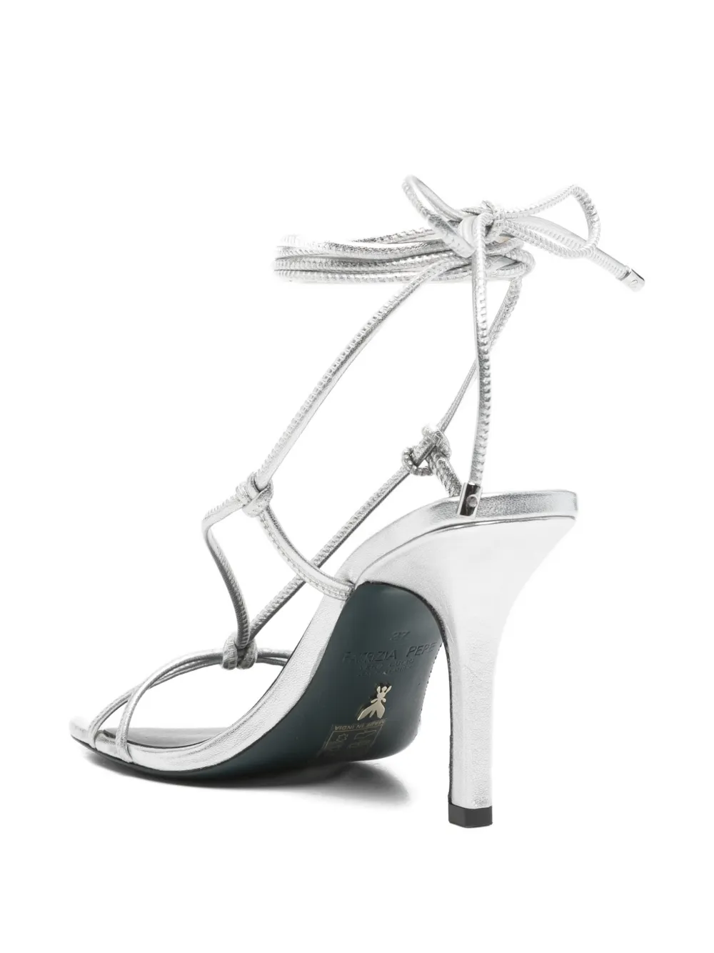 Patrizia Pepe square-toe sandals Zilver