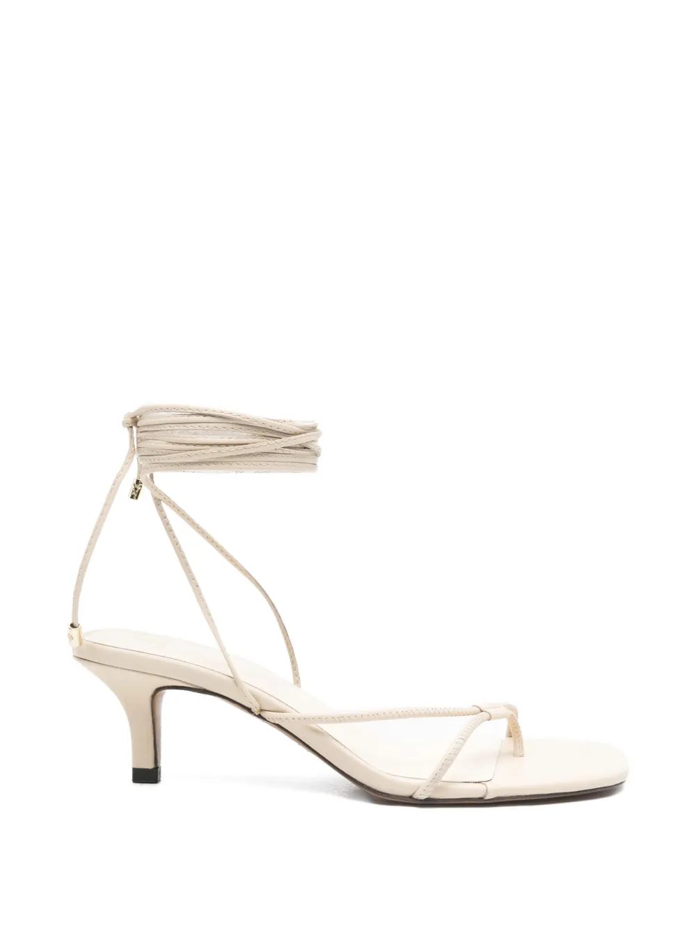 Patrizia Pepe tie-fastening sandals Beige