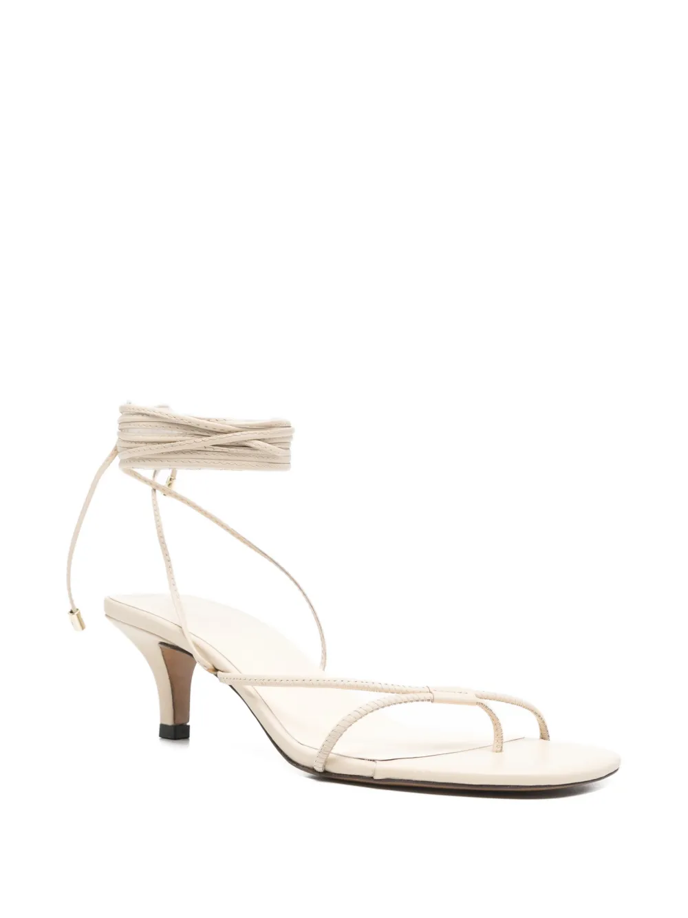 Patrizia Pepe tie-fastening sandals Beige