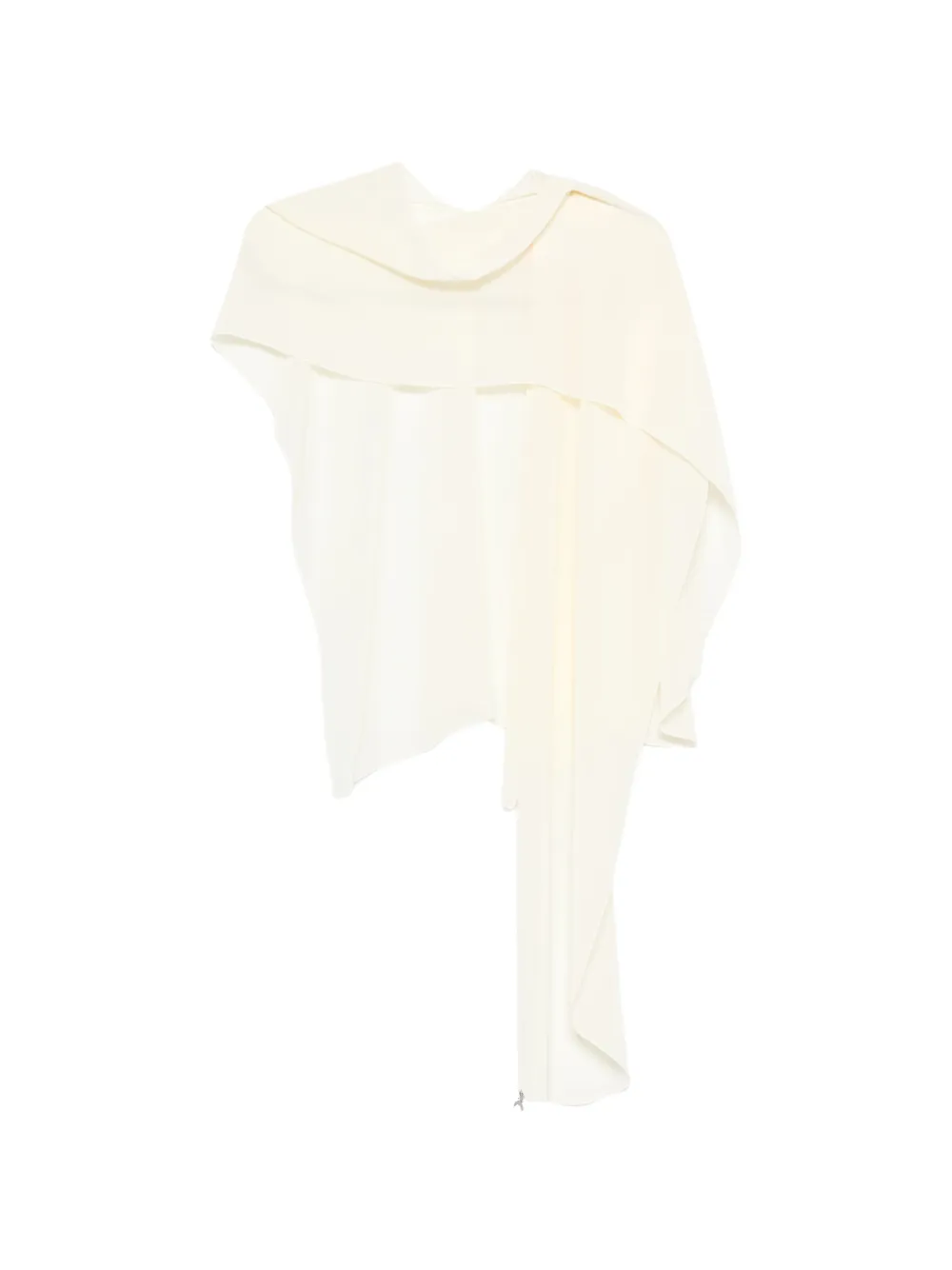 Patrizia Pepe logo-charm asymmetric scarf - Nude