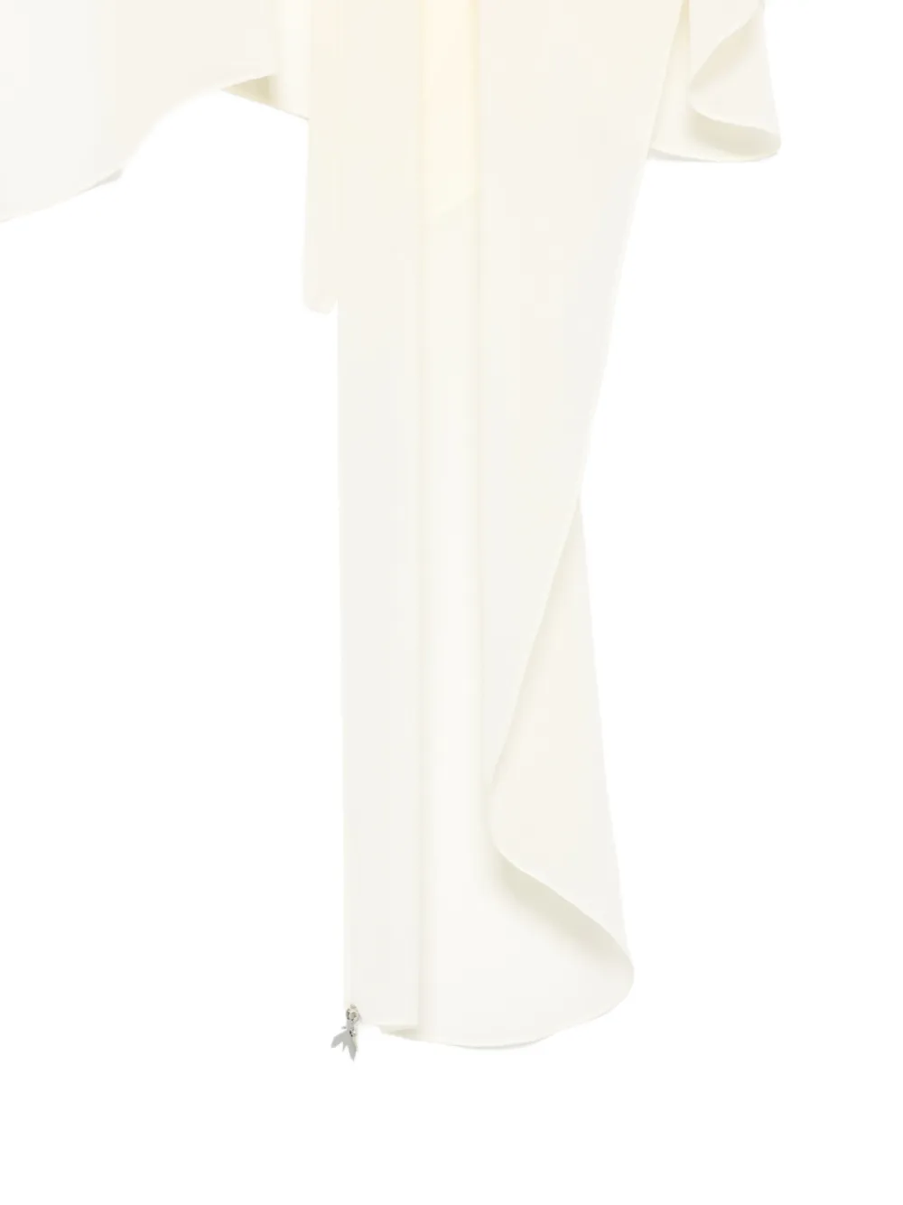 Patrizia Pepe Asymmetrische sjaal met logobedel Beige