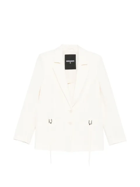 Patrizia Pepe tie-embellished single-breasted blazer