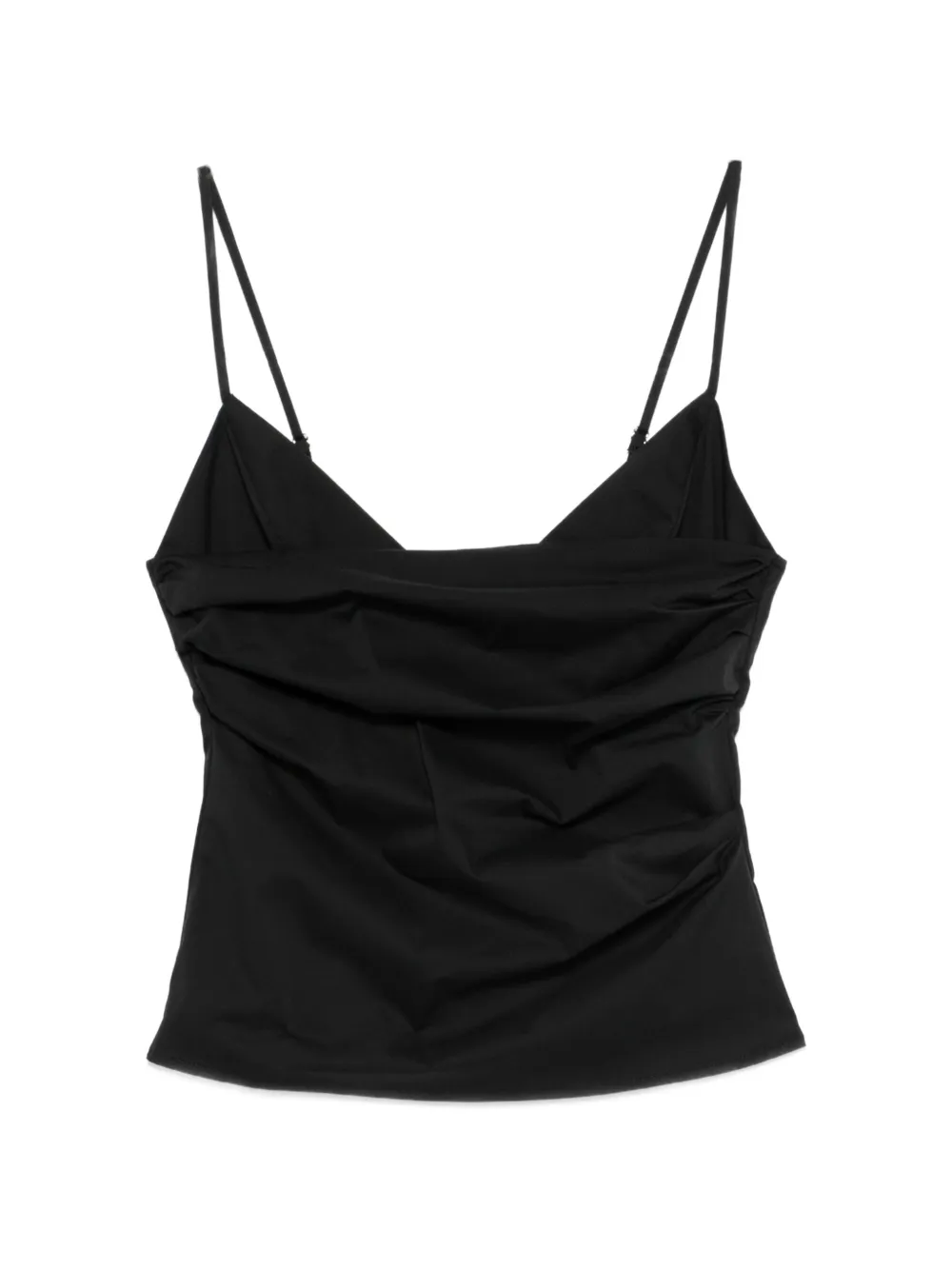 Patrizia Pepe V-neck draped top - Nero