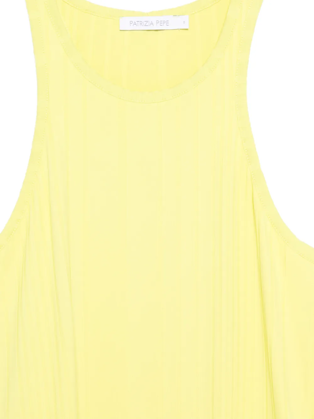 Patrizia Pepe Geribbelde racerback tanktop Geel