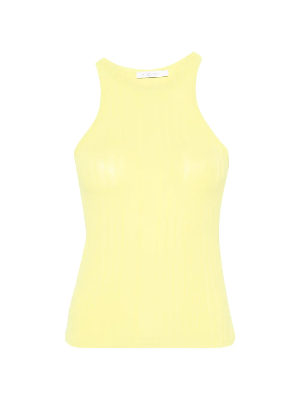 Patrizia Pepe ribbed racer-back tank top - Giallo