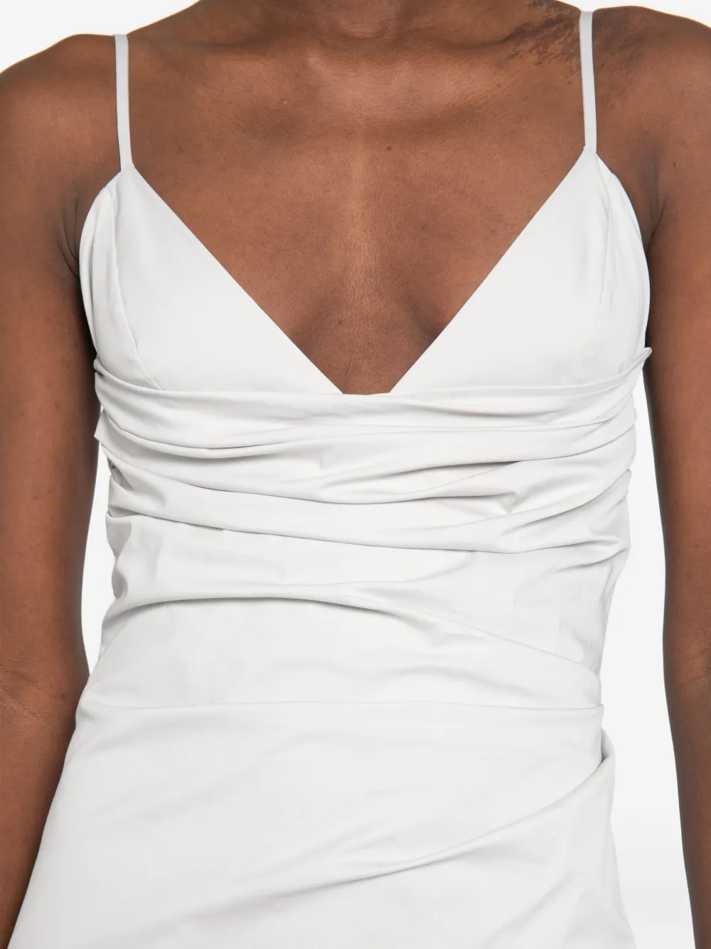 Patrizia Pepe Popeline midi-jurk met bustier Grijs