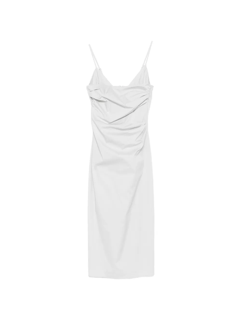Patrizia Pepe midi bustier poplin dress - Grigio