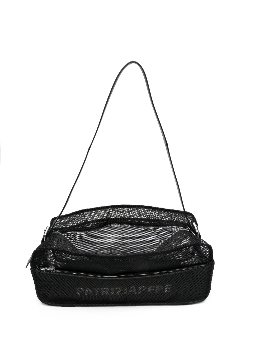 Patrizia Pepe Mesh crossbodytas Zwart
