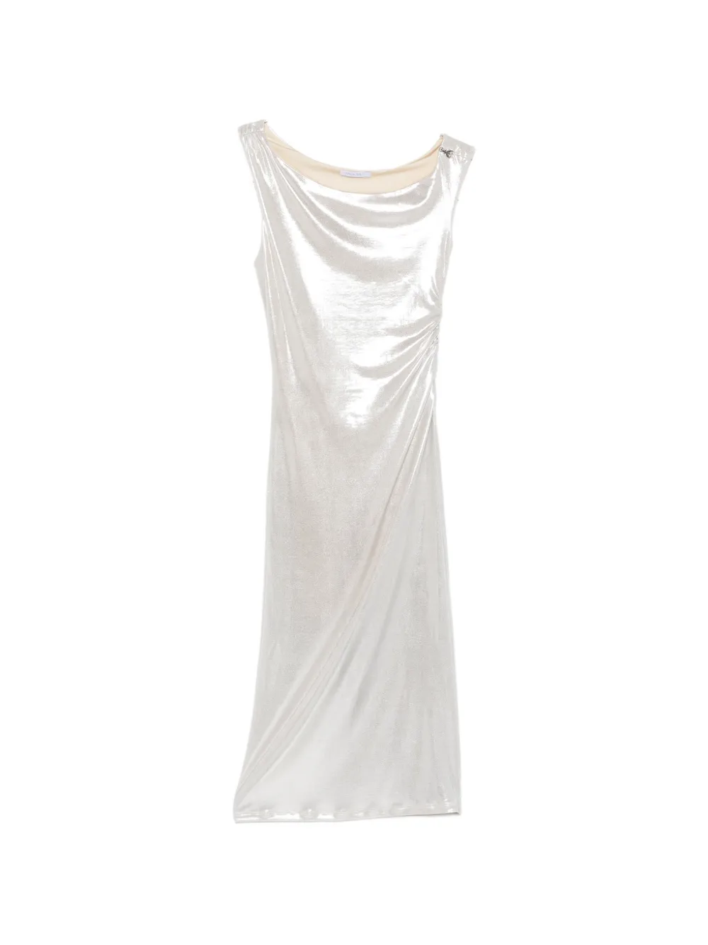 Patrizia Pepe logo-detail midi dress - Argento