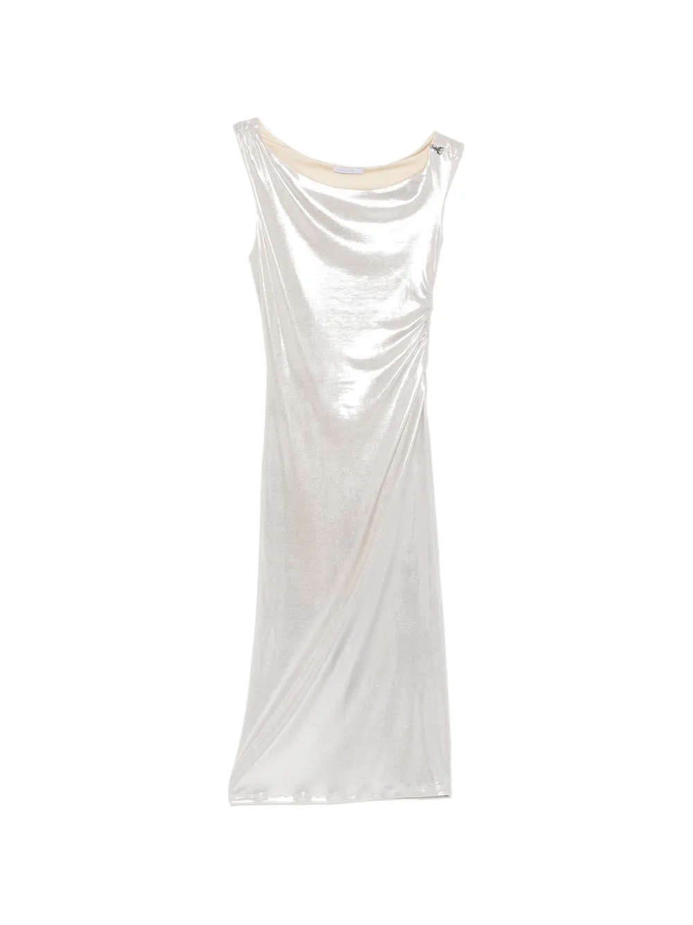 Patrizia Pepe logo-detail midi dress - Argento