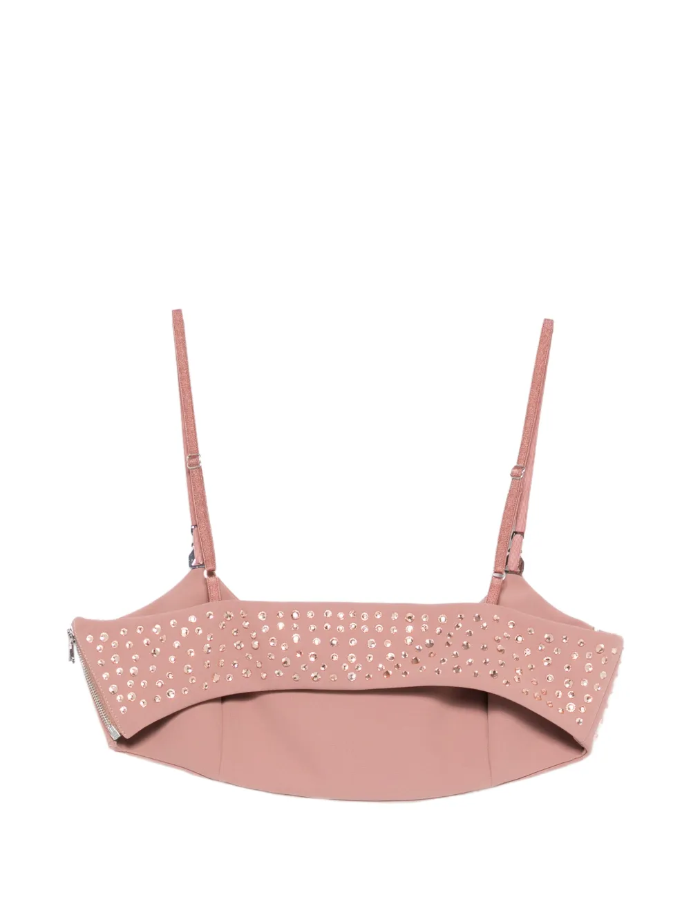 Patrizia Pepe Cropped top met stras Roze