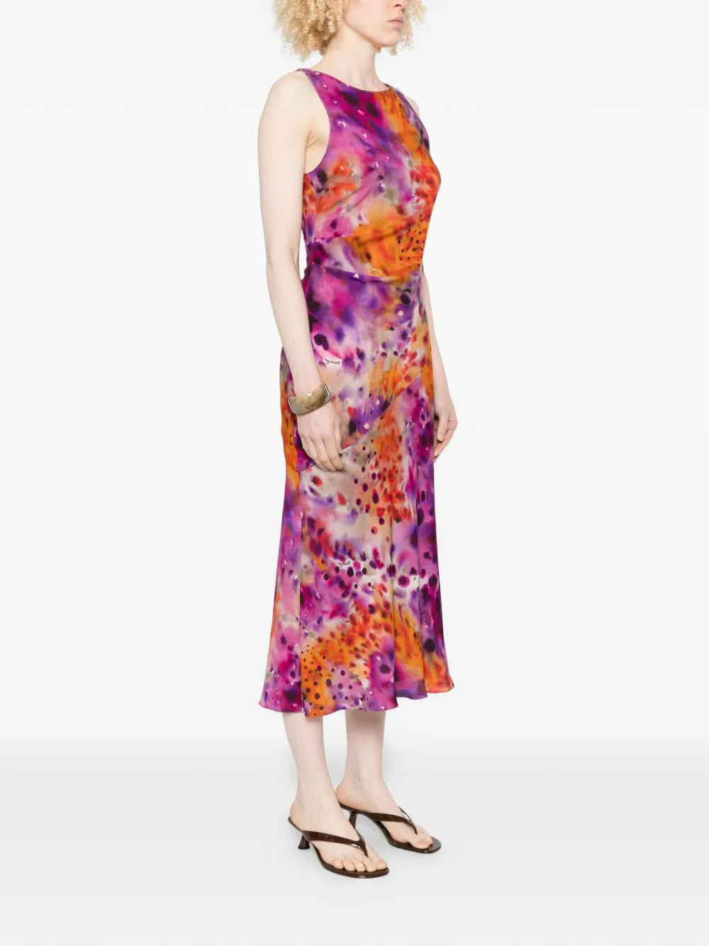 Patrizia Pepe Midi-jurk met print Roze