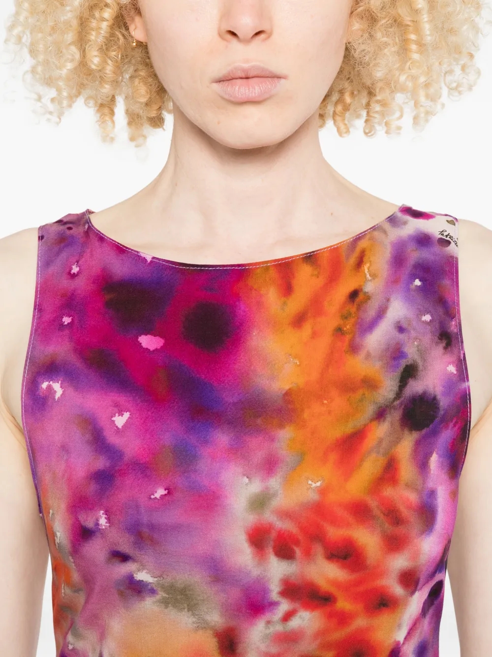 Patrizia Pepe Midi-jurk met print Roze