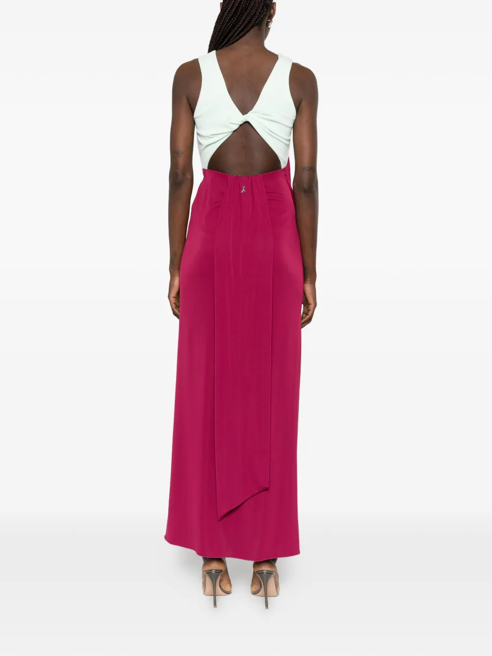 Patrizia Pepe Maxi-jurk met colourblocking Rood
