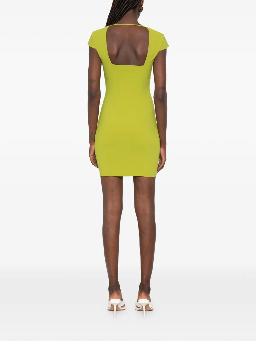 Patrizia Pepe Jersey mini-jurk met sweetheart-hals Groen