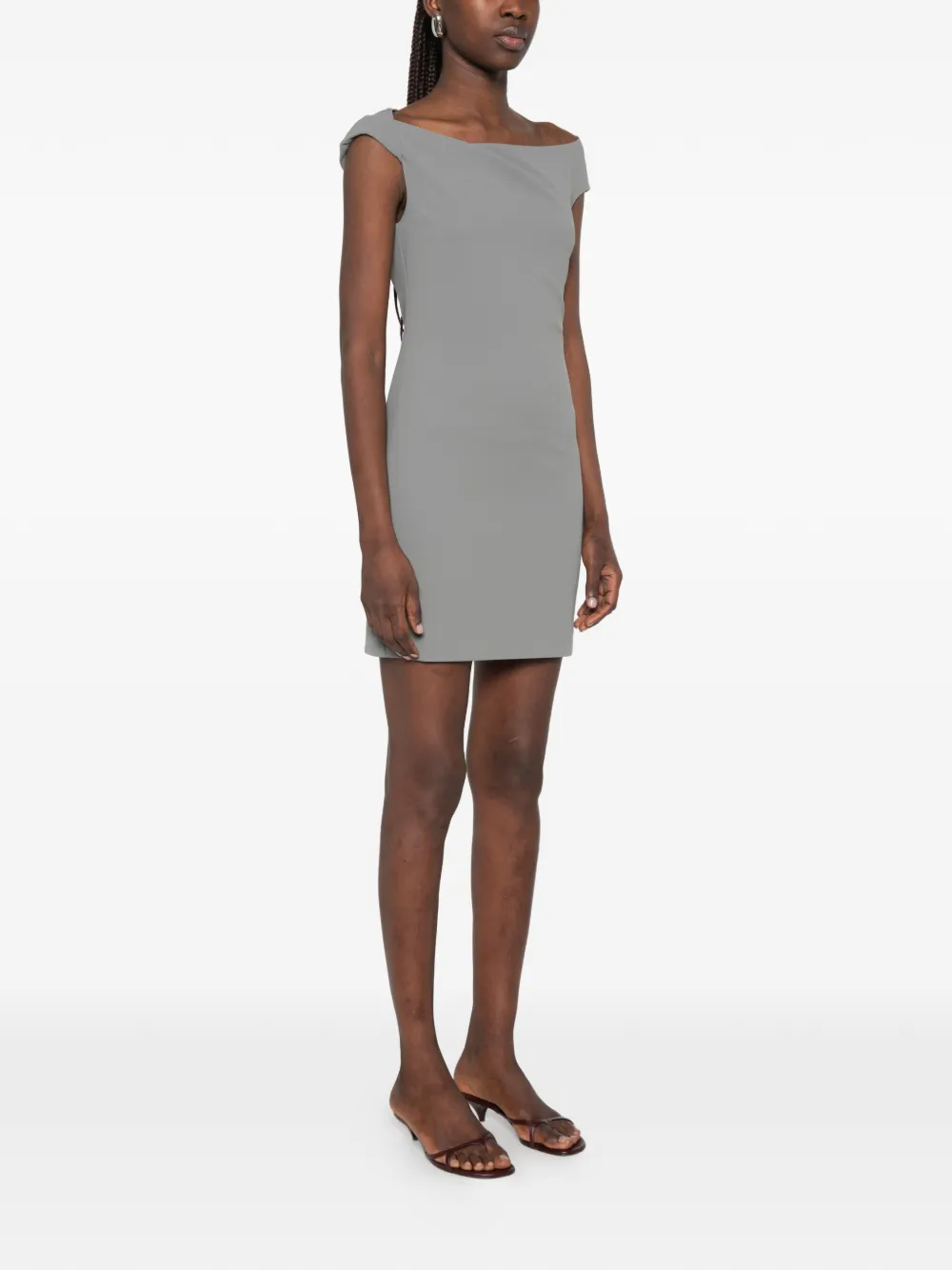 Patrizia Pepe Torçon mini-jurk Grijs