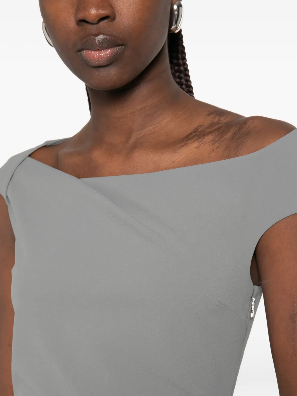 Patrizia Pepe Torçon mini-jurk Grijs