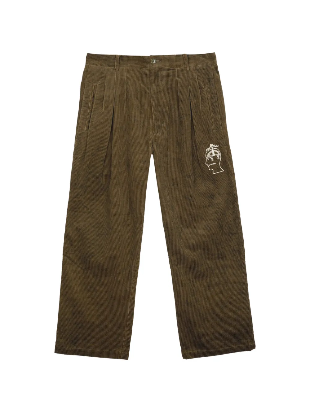 Brooks Brothers x Brain Dead pleated-design trousers - Marrone