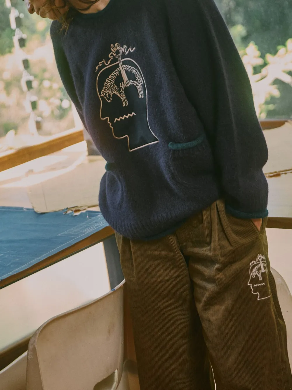 Brooks Brothers x Brain Dead plooibroek Bruin