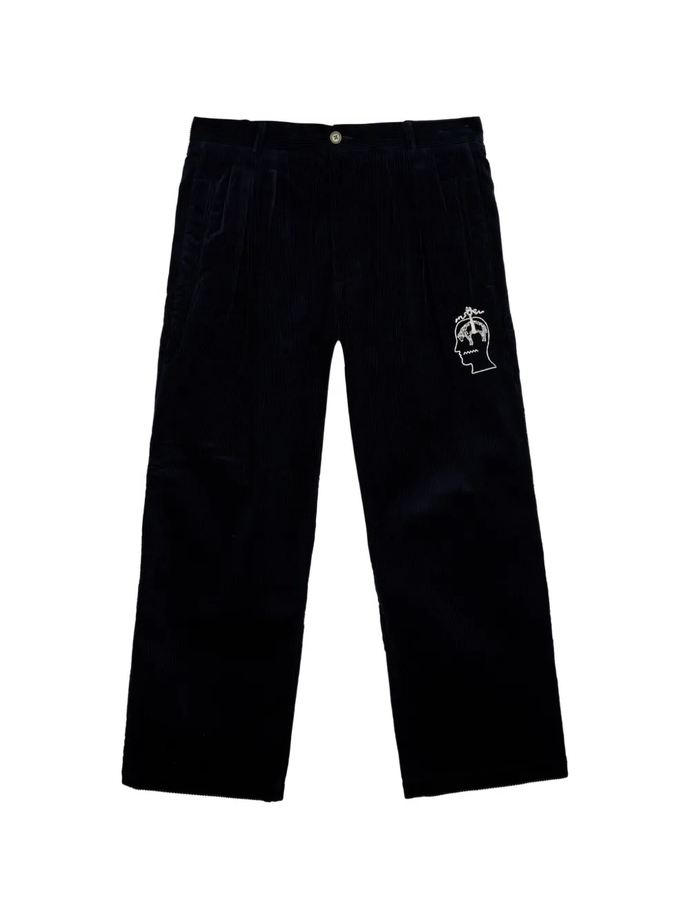 Brooks Brothers x Brain Dead detail-embroidery trousers - Blu