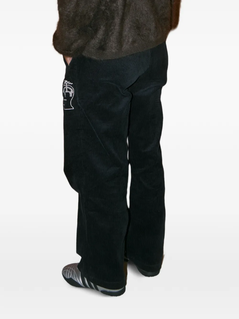 Brooks Brothers x Brain Dead broek met geborduurd detail Blauw