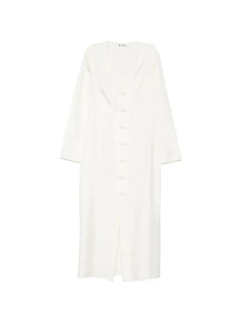 Róhe button V-neck midi dress