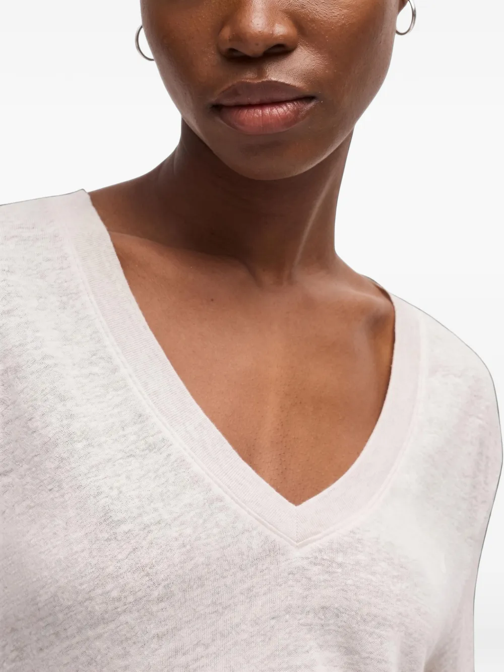 BOSS V-neck T-shirt Beige