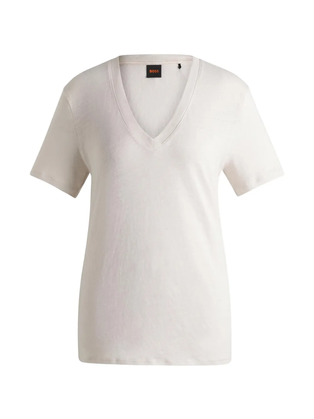 BOSS V-neck T-shirt Beige