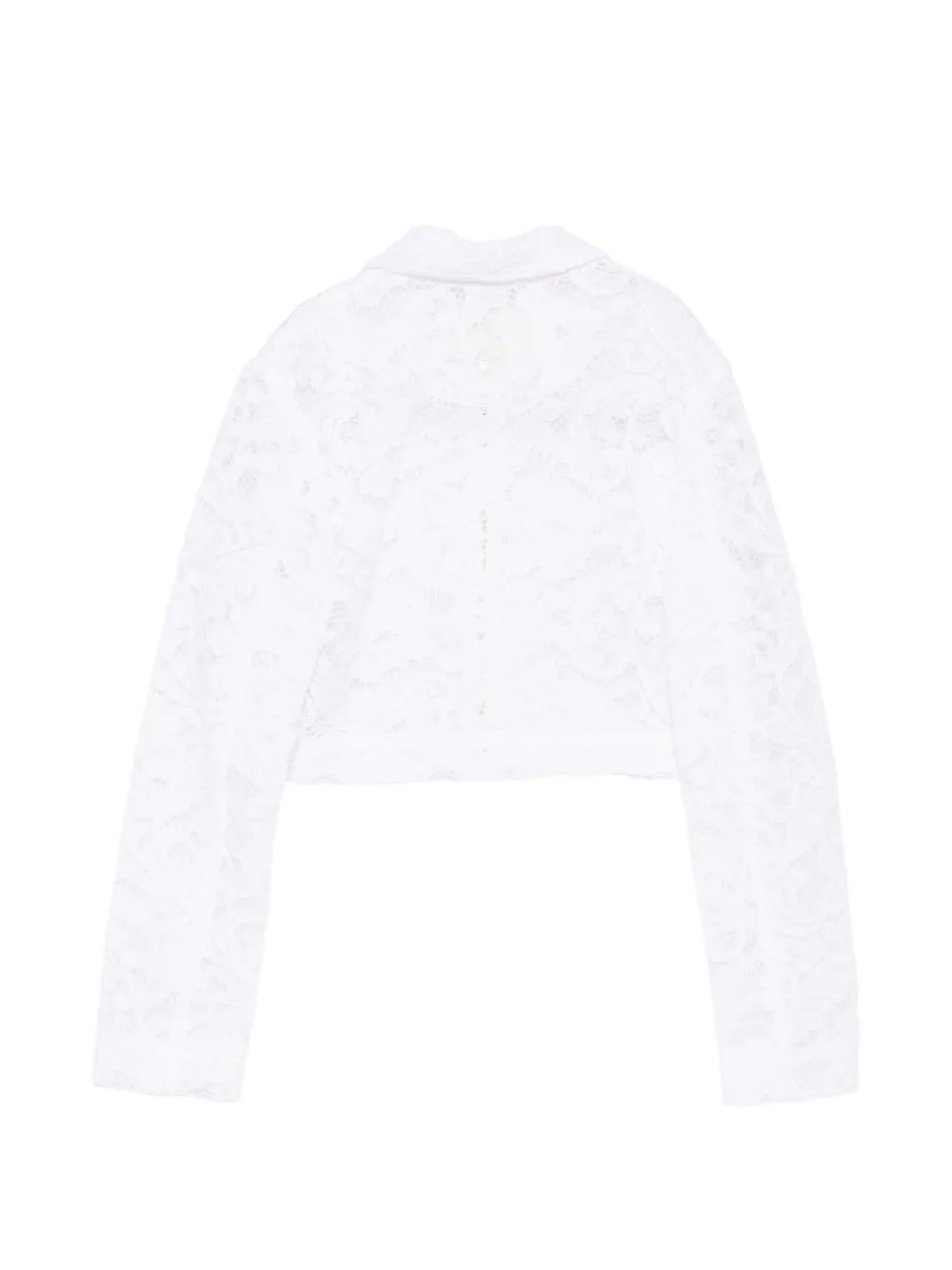 Miss Blumarine Jack met bloemenkant Wit