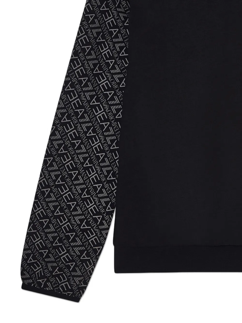 Emporio Armani Kids Hoodie met logo op de mouwen Zwart