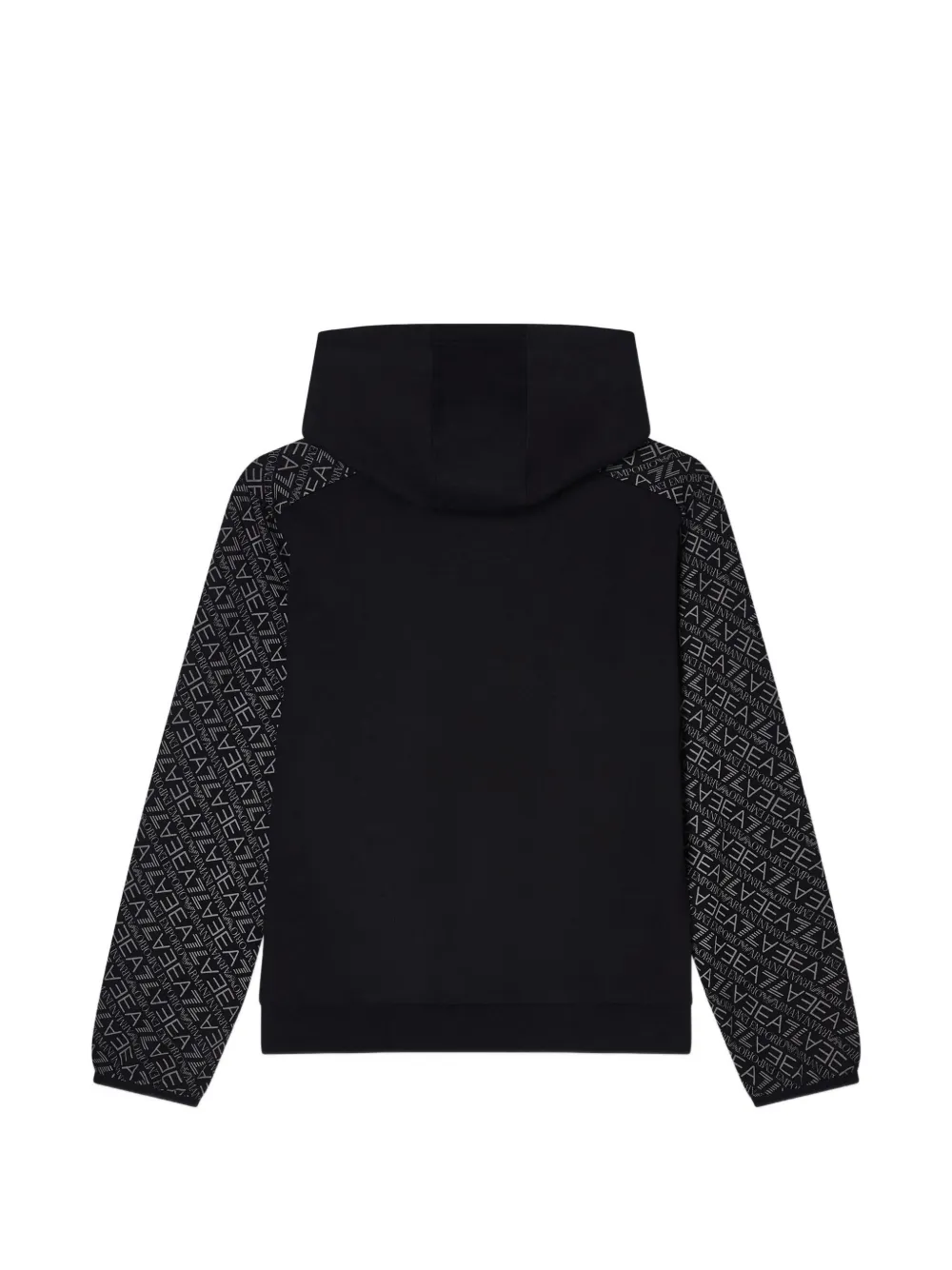 Emporio Armani Kids Hoodie met logo op de mouwen Zwart