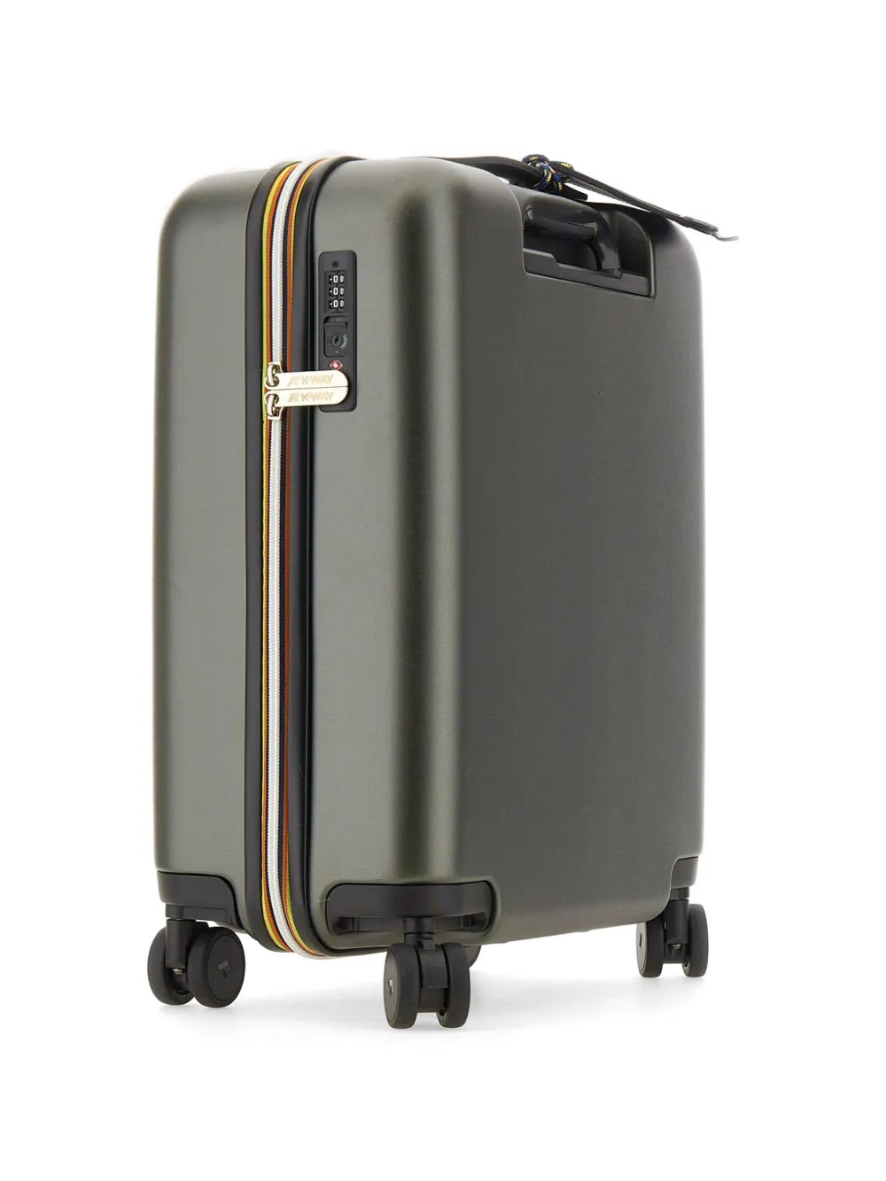  K-way Eudoxie Logo Embossed Hard Shell Suitcase - Green 