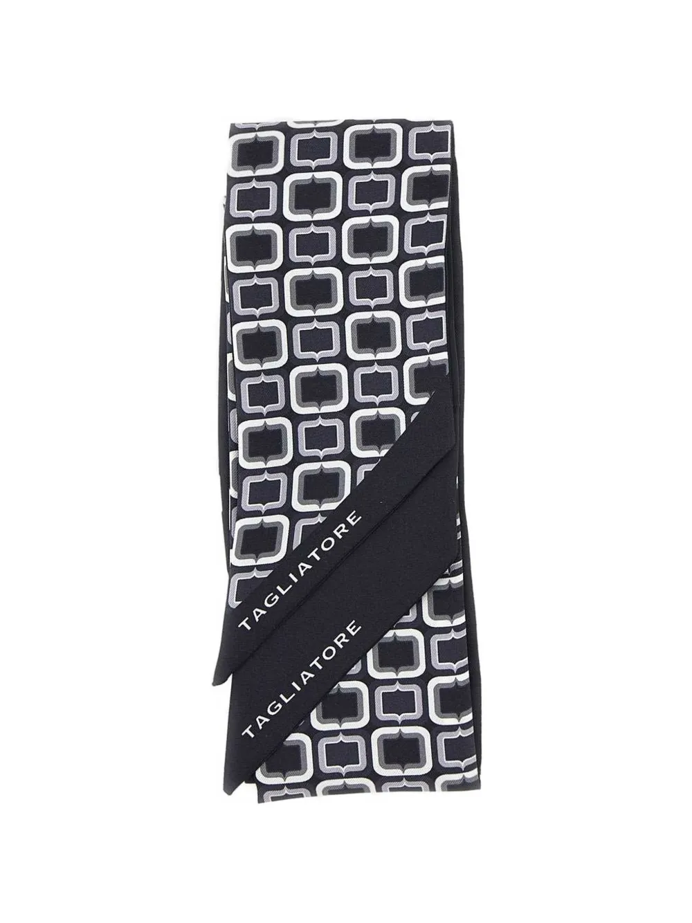 Tagliatore geometric print scarf - Nero