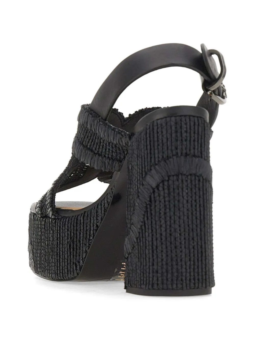 Castañer Sandalen met plateauzool en borduurwerk Zwart