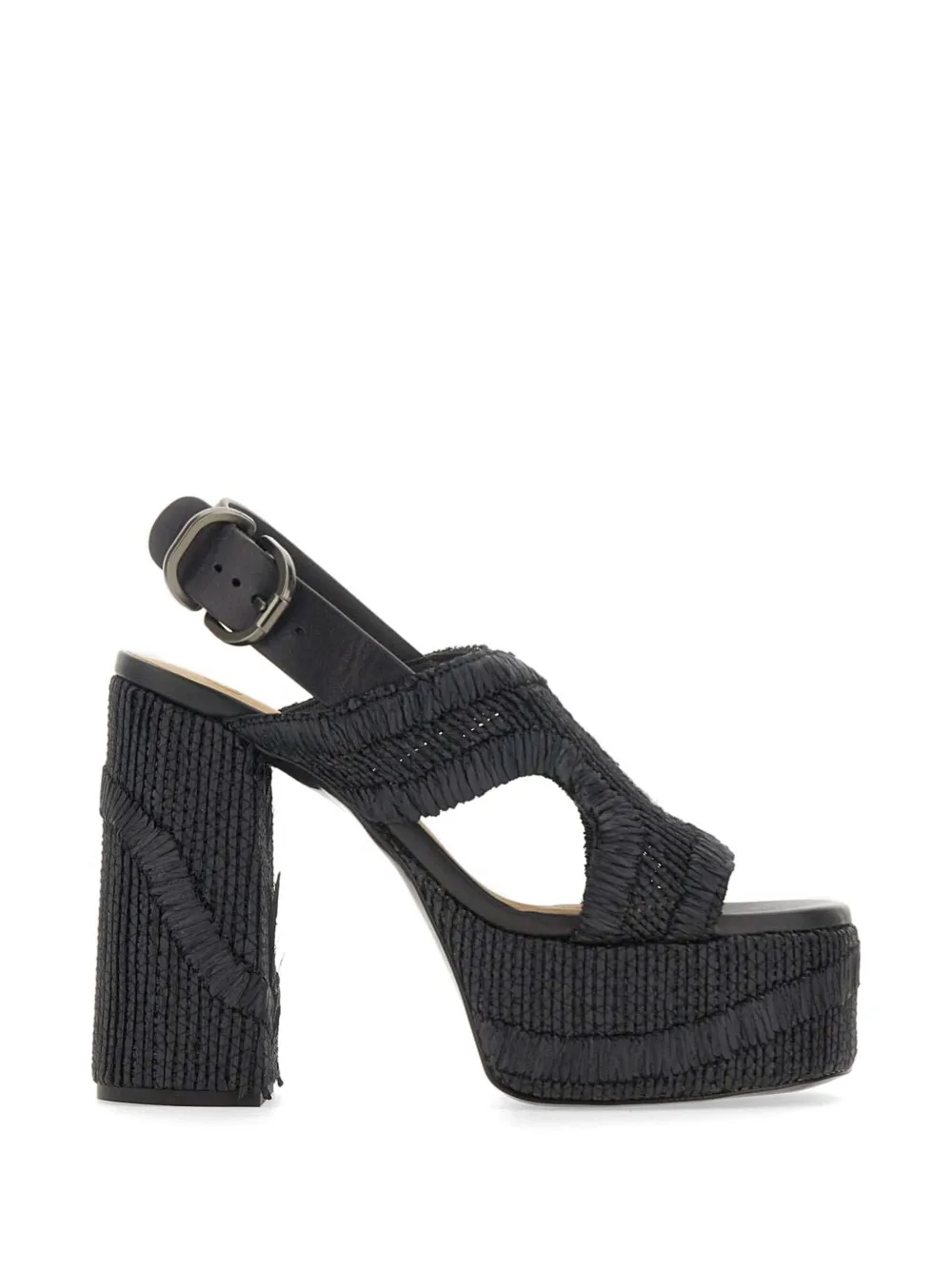 Castañer embroidered platform sandals - Nero
