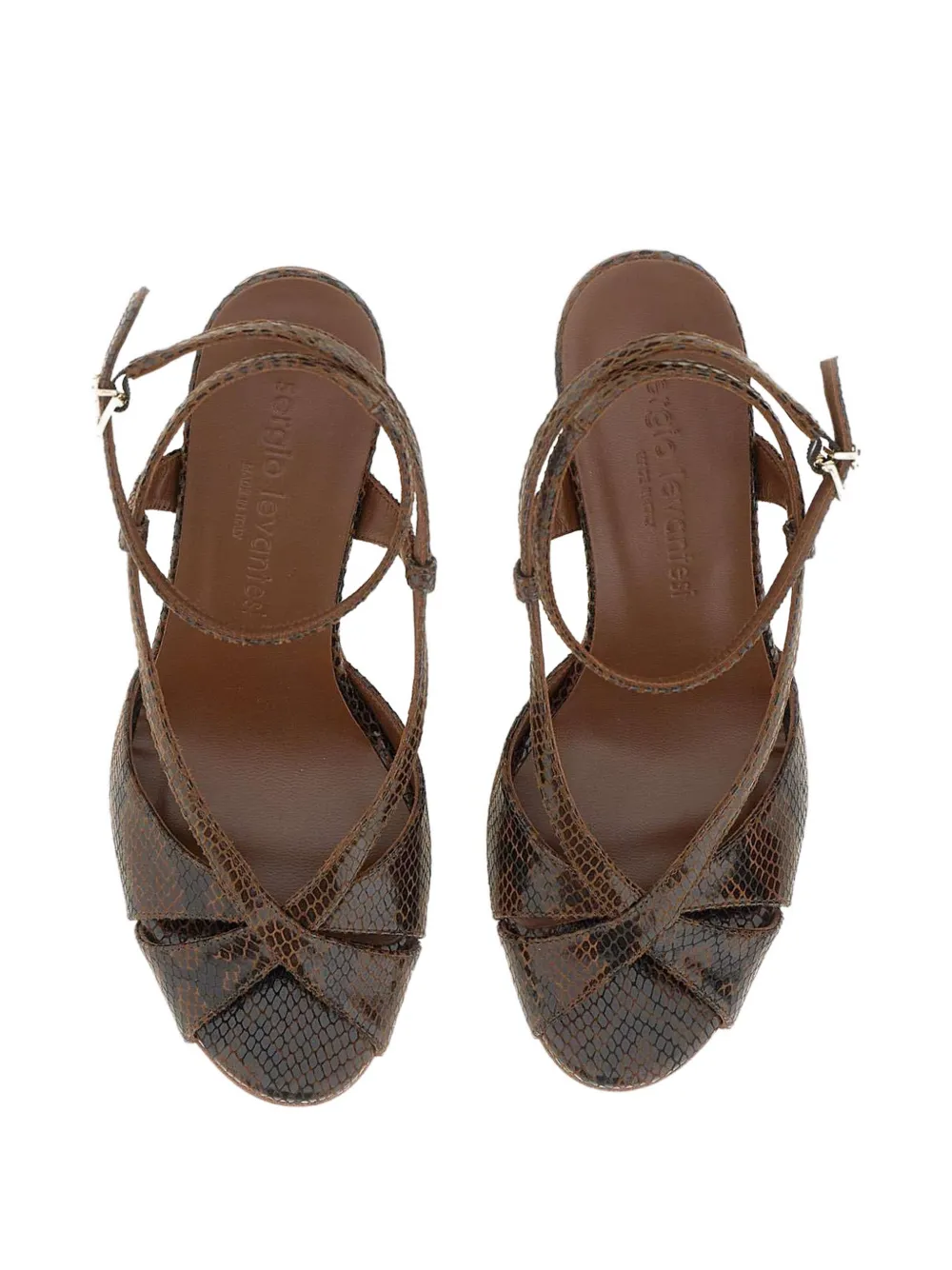 Sergio Levantesi Genny woven sandals Bruin