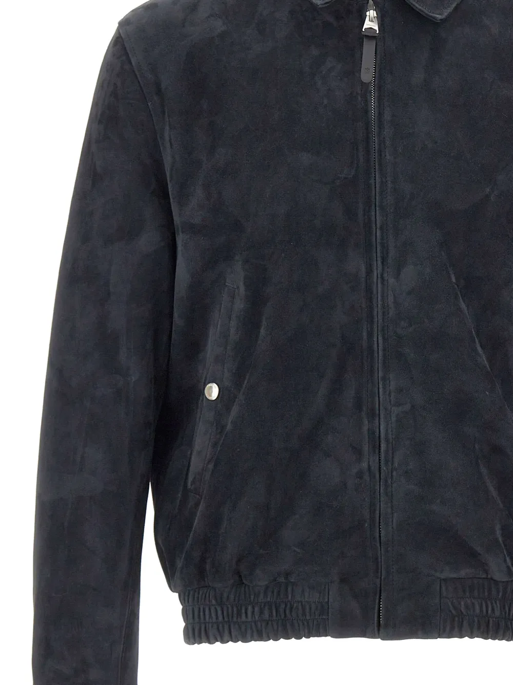  Mackage Zip Suede Bomber Jacket - Blue 