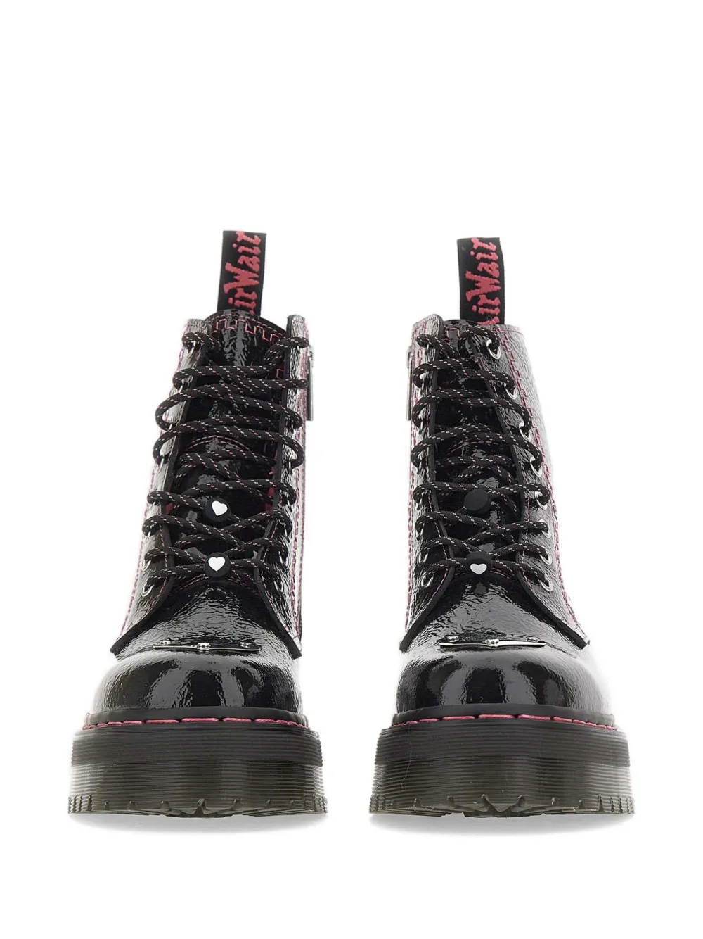 Dr. Martens Jadon TP laarzen met plateauzool en hartplakkaat Zwart