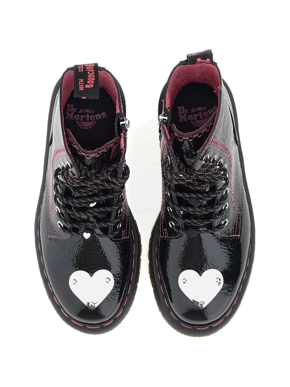Dr. Martens Jadon TP laarzen met plateauzool en hartplakkaat Zwart